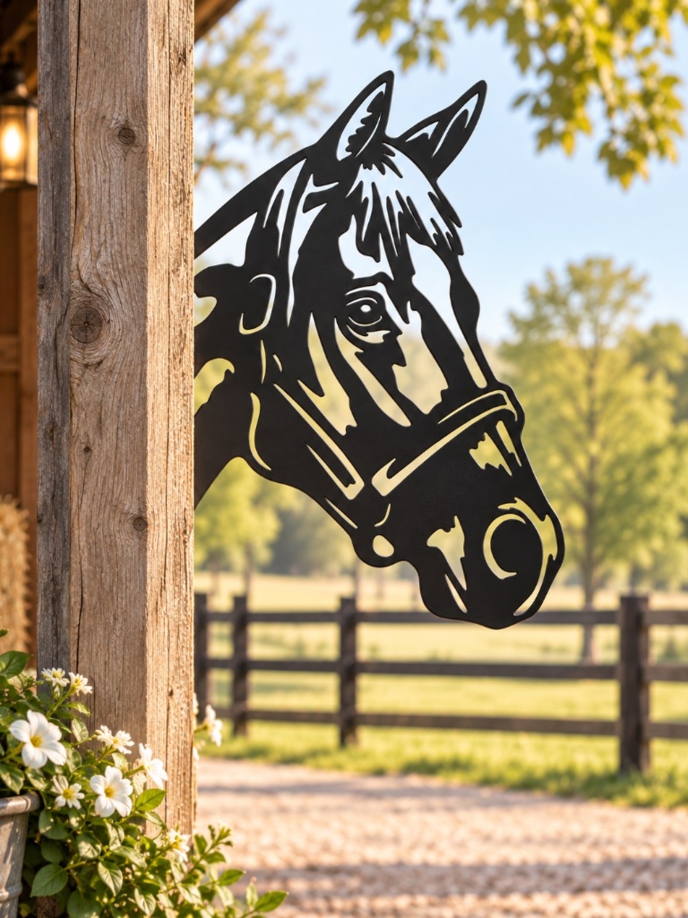 Primitives by Kathy Peeking Horse Metal Wall Art Farmhouse Barn Decor